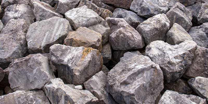 An image of medium sized boulders used for landscaping.
