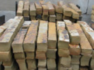 A picture of brown and tan flagstone for landscaping.
